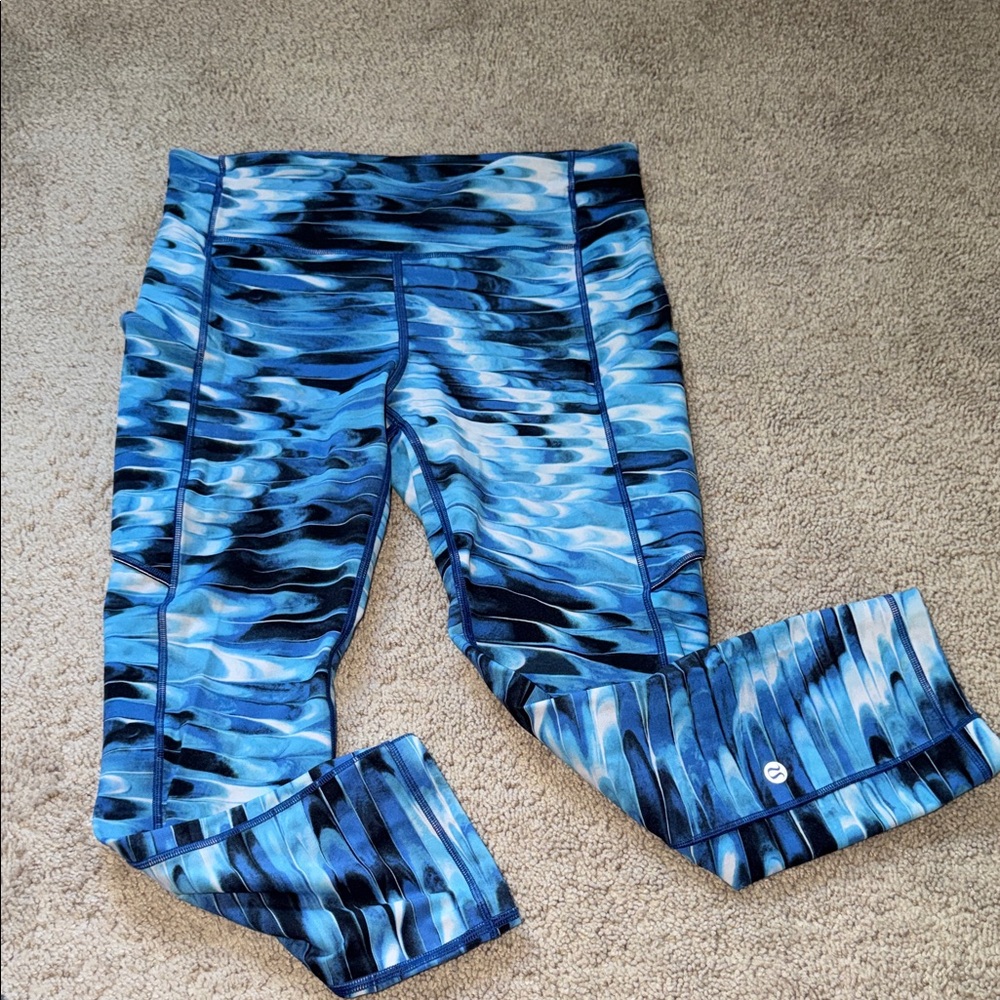 lululemon athletica Blue Patterned Leggings